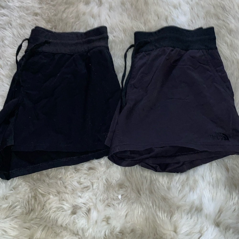 The North Face black running shorts with pockets medium 2 pair
